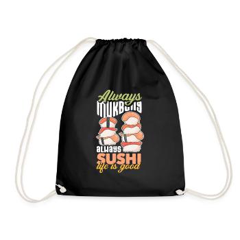 Mukbang et Sushi - Sac de sport léger - noir - Devant