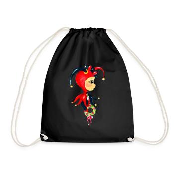 FOOL - Drawstring Bag - black - Front