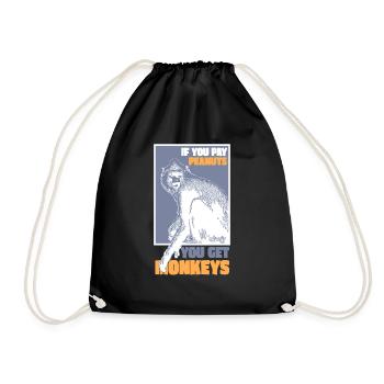 Singes pour cacahuètes - Sac de sport léger - noir - Devant