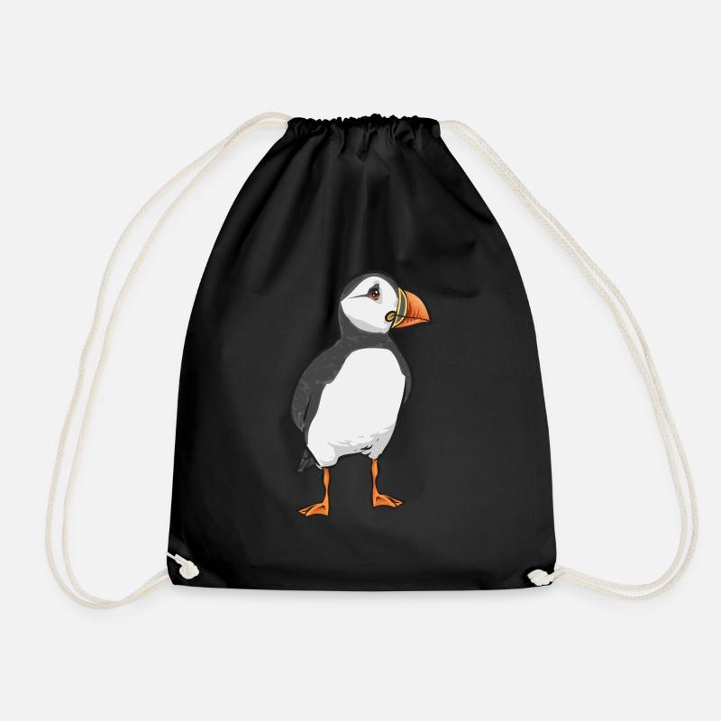 Papageientaucher Puffin Alkenvögel Lunde - Turnbeutel - Schwarz