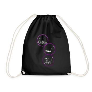 inner healing awesome fun jokes healing power - Drawstring Bag - black - Front