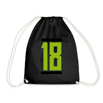 18 - Drawstring Bag - black - Front