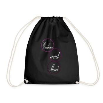 Supportive Relationships Support Network Gift Idea - Drawstring Bag - black - Front