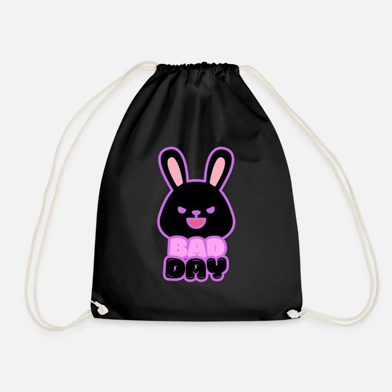 Bad Day Hase - Turnbeutel - Schwarz