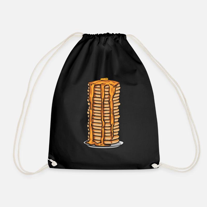 Pancake Frühstück Pfannkuchen - Turnbeutel - Schwarz