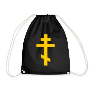Orthodoxes Kreuz - Turnbeutel - Schwarz - Vorne