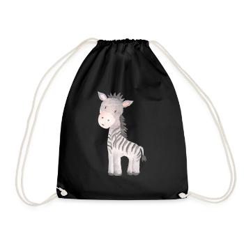 Zebra baby - Drawstring Bag - black - Front