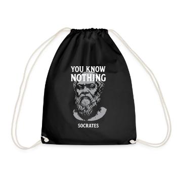 Citation de Socrate - Sac de sport léger - noir - Devant
