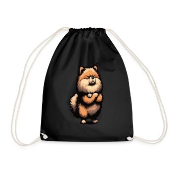 Spitz nain de Poméranie Spitz Porte-Spitz nain Spitz - Sac de sport léger - noir - Devant