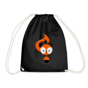 eichhoernchen_3f - Drawstring Bag - black - Front