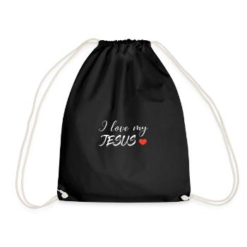 I love my Jesus - Sac de sport léger - noir - Devant