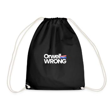 Orwell Got The Date Wrong - Drawstring Bag - black - Front