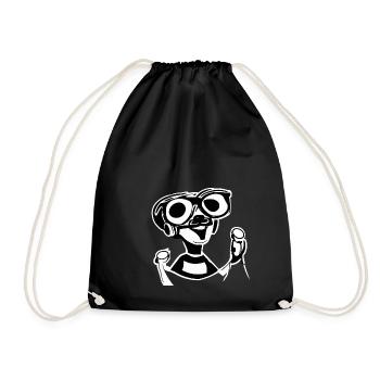 Alfons - Drawstring Bag - black - Front