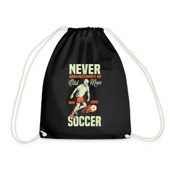 Football Footballers Football players Men's football - Drawstring Bag - black - Front
