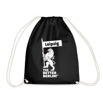 Leipzig THE BETTER BERLIN! - Turnbeutel - Schwarz - Vorne