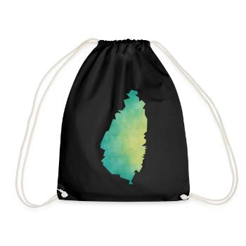 Saint Lucia - Drawstring Bag - black - Front