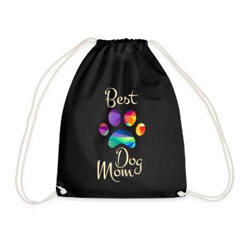 Best Dog Mom Funny Cool Dog Lover - Sac de sport léger - noir - Devant