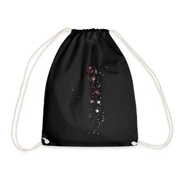 stars,white,illustration,star,brown - Drawstring Bag - black - Front