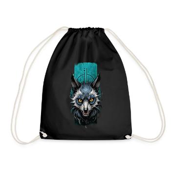 Mysterious Aye-Aye Lemur - Drawstring Bag - black - Front