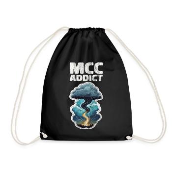 Storm Chaser Extreme Weather Severe Weather MCC ADDICT - Drawstring Bag - black - Front
