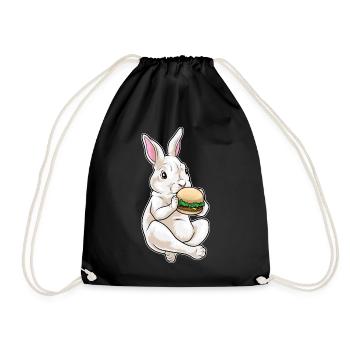 Bunny Cheeseburger - Drawstring Bag - black - Front