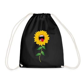 Fleur de tournesol hurleur - Sac de sport léger - noir - Devant
