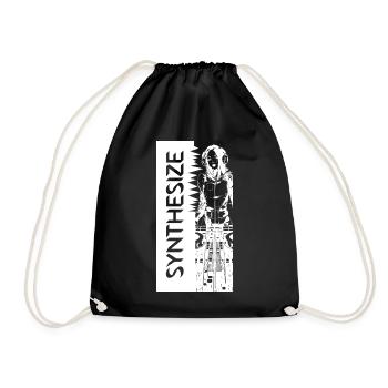 Synthé Blanc - Sac de sport léger - noir - Devant