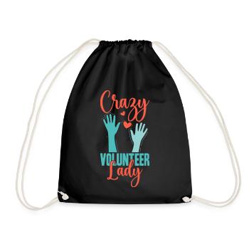 Appréciation du Bénévolat Volontaire Folle Bénévole - Sac de sport léger - noir - Devant