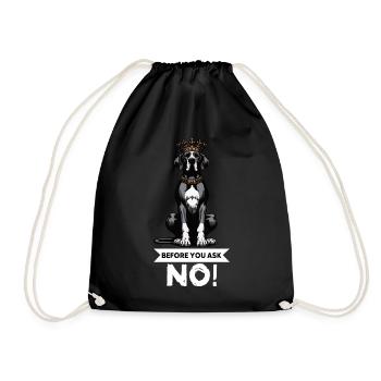 Before You Ask Great Dane Great Dane Owner - Drawstring Bag - black - Front