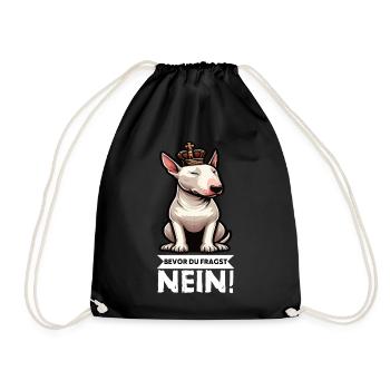 Bevor Du Fragst Miniatur Bullterrier Bully Bullys - Turnbeutel - Schwarz - Vorne