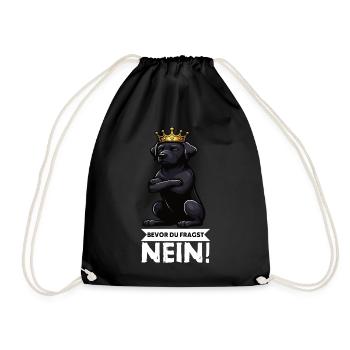 Avant que vous ne demandiez : pas de propriétaire de Labrador Labrador - Sac de sport léger - noir - Devant