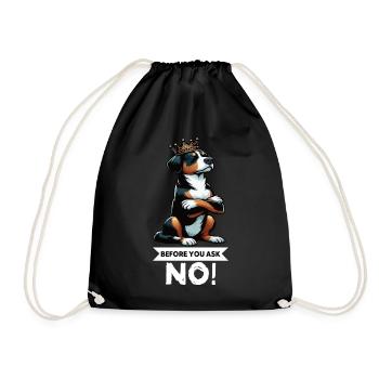Before You Ask Appenzeller Sennenhund Sennenhunde - Drawstring Bag - black - Front