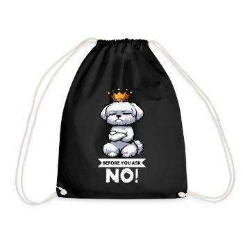 Before You Ask Malteser Maltese Owners Maltese - Drawstring Bag - black - Front