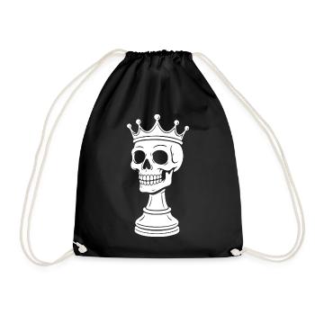 Chess King Skeleton Design - Drawstring Bag - black - Front