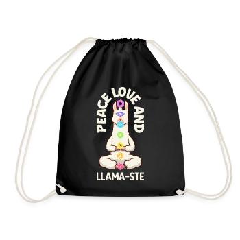 Humour du chakra - Paix spirituelle des lamas - Sac de sport léger - noir - Devant