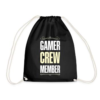 Gamer Crew - Turnbeutel - Schwarz - Vorne