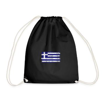 Drapeau grec Grèce Drapeau grec - Sac de sport léger - noir - Devant