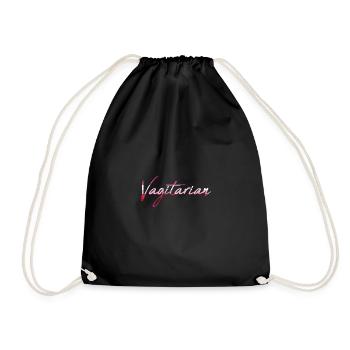 Vagitarian Pride Flag Lesbian Couple - Drawstring Bag - black - Front