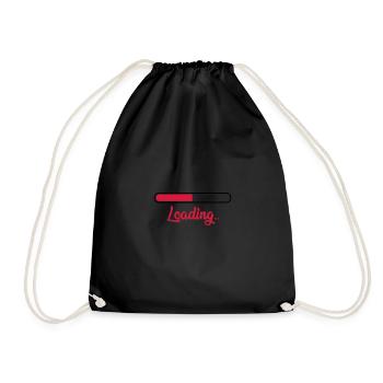loading - Drawstring Bag - black - Front