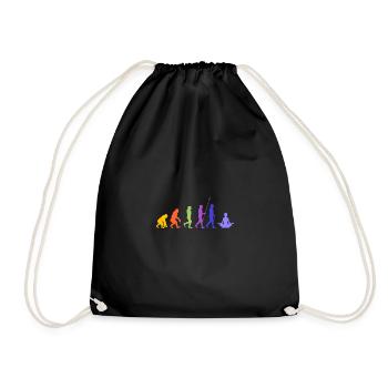 Development Vishuddha Neck Chakra Posture Yoga - Drawstring Bag - black - Front