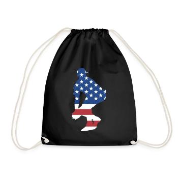 Sport Us Flag Baseball - Sac de sport léger - noir - Devant