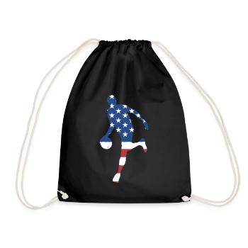 Sport Us Flag Basketball - Drawstring Bag - black - Front