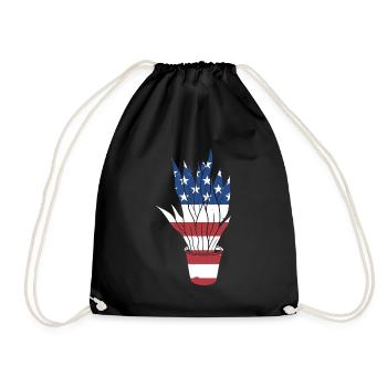 Jardinier Us Drapeau Jardinage - Sac de sport léger - noir - Devant