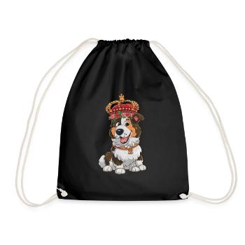 Berger croate Hrvatski Ovcar avec couronne - Sac de sport léger - noir - Devant