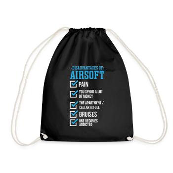Inconvénients de l’Airsoft - Sac de sport léger - noir - Devant