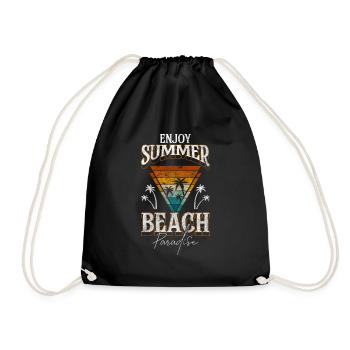 Vacances, Vagues, Surf, Voyage - Sac de sport léger - noir - Devant