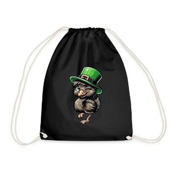 Plaisir de l’émeu et du Maine Coon de la Saint-Patrick - Sac de sport léger - noir - Devant