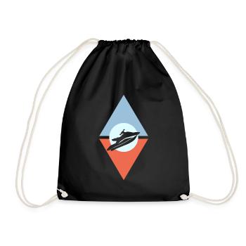 Water Sports Jet Ski - Drawstring Bag - black - Front