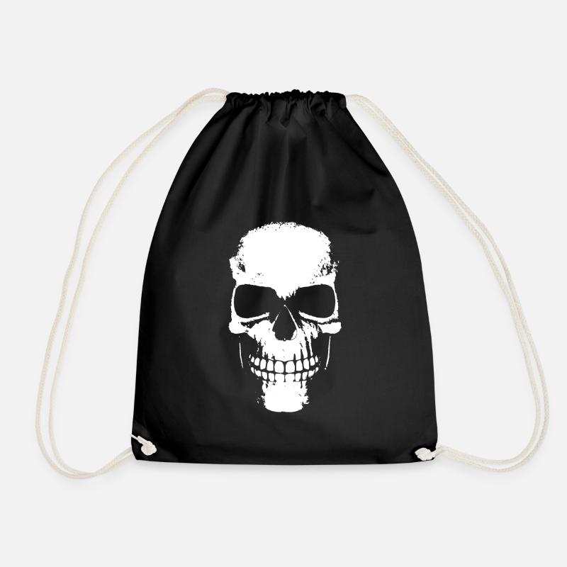 Skull Schatten Totenkopf Rocker - Turnbeutel - Schwarz