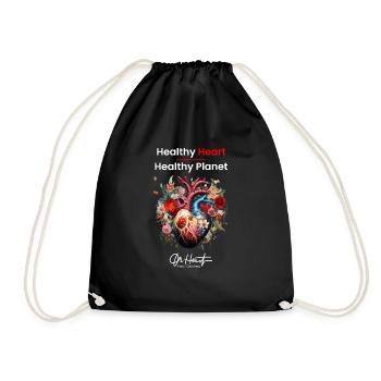 Healthy Heart, Healthy Planet - Turnbeutel - Schwarz - Vorne